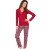 Женская пижама из вискозы Donna RITA long pyjamas, Цвет: бордовый, Размеры: S, изображение 2