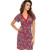 Сорочка с короткими рукавами Donna RITA nightdress, Цвет: бордовый, Размеры: S