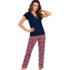 Пижама с брюками из вискозы Donna RITA pyjamas, Цвет: темно-синий, Размеры: S, изображение 2