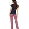 Пижама с брюками из вискозы Donna RITA pyjamas, Цвет: темно-синий, Размеры: S, изображение 3