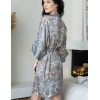 Короткий шелковый халат Mia-Amore AMELY 5043 серый, Цвет: серый, Размеры: S/M, изображение 2
