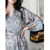 Короткий шелковый халат Mia-Amore AMELY 5043 серый, Цвет: серый, Размеры: S/M, изображение 5