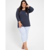 Женская пижама из хлопка Taro MAGNOLIA 3012-01, Цвет: темно-синий, Размеры: 3XL, изображение 2