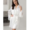 Короткий халат из шелка Mia-Amore MARJORY 3963 белый, Цвет: белый, Размеры: L/XL, изображение 5