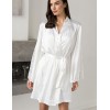 Короткий халат из шелка Mia-Amore MARJORY 3963 белый, Цвет: белый, Размеры: L/XL, изображение 3