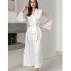 Натуральный шелковый халат Mia-Amore MARJORY 3969 белый, Цвет: белый, Размеры: L/XL