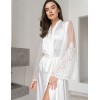 Натуральный шелковый халат Mia-Amore MARJORY 3969 белый, Цвет: белый, Размеры: L/XL, изображение 4