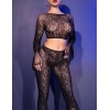 Кружевной комплект топ + брюки Chilirose 4648 SET черный, Цвет: черный, Размеры: S/M, изображение 2