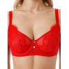 Бюстгальтер мягкая чашка с кружевом Coquette Revue DOTS 81114-28, Цвет: красный, Размеры: 85B