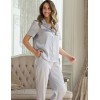 Пижама атласная Mia-Mella JULIA 8734 серый жемчуг, Цвет: серый жемчуг, Размеры: M, изображение 3