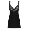 Черная сорочка + трусики Obsessive DONNA DREAM BABYDOLL, Цвет: черный, Размеры: XS/S, изображение 4
