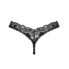 Кружевные трусики стринги Obsessive DONNA DREAM THONG, Цвет: черный, Размеры: M/L, изображение 5