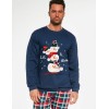 Пижама мужская Cornette 115 SNOWMAN, Цвет: темно-синий/красный, Размеры: 2XL