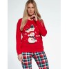 Пижама женская с брюками Cornette 671 SNOWMAN, Цвет: красный/темно-синий, Размеры: L