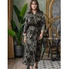 Длинный халат из шелка Mia-Amore ALYSSON 4039, Цвет: черный, Размеры: 4XL/5XL
