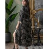 Длинный халат из шелка Mia-Amore ALYSSON 4039, Цвет: черный, Размеры: 4XL/5XL, изображение 2