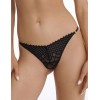Кружевные трусики стринги Esotiq INNOCENT 40903 черный, Цвет: черный+серый, Размеры: M
