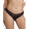 Кружевные трусики бразилиана Esotiq INNOCENT 40904 черный, Цвет: черный+серый, Размеры: S
