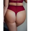 Стринги с высокой талией Kris Line RUBIN stringi high waist, Цвет: гранат, Размеры: M, изображение 2