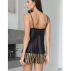 Атласная пижама с шортами в полоску Mia-Mella DOLORES 7362B черный, Цвет: черный, Размеры: XS, изображение 2