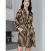 Атласный халат в полоску Mia-Mella DOLORES 7363, Цвет: золотой+черный, Размеры: 4XL/5XL, изображение 3