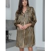 Атласная домашняя рубашка Mia-Mella DOLORES 7367, Цвет: золотой+черный, Размеры: S, изображение 3