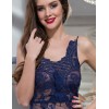 Кружевная сорочка с трусиками Mia-Amore FLAMENCO 2081 темно-синий, Цвет: темно-синий, Размеры: XS, изображение 2