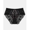 Кружевные высокие трусы Esotiq ILUSION 41091 черный+графит, Цвет: черный+графит, Размеры: XL, изображение 5