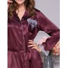 Шелковый халат-рубашка Mia-Amore LAURA 3297 бордовый, Цвет: бордовый, Размеры: 2XL, изображение 4