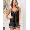Пижама с шортами шёлковая Mia-Amore REGINA 3902 черный, Цвет: черный, Размеры: XS