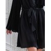 Халат короткий плиссированный Mia-Amore ROXY 7373 черный, Цвет: черный, Размеры: S/M, изображение 5