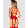 Красный корсет Obsessive AMOR CHERRIS CORSET, Цвет: красный, Размеры: S/M, изображение 2