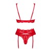 Соблазнительный комплект-тройка Obsessive AMOR CHERRIS SET, Цвет: красный, Размеры: L/XL, изображение 4