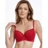 Атласный бюстгальтер с кружевом Esotiq ISABELLE 41022 красный, Цвет: красный, Размеры: 90E, изображение 3