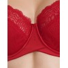 Атласный бюстгальтер с кружевом Esotiq ISABELLE 41022 красный, Цвет: красный, Размеры: 90E, изображение 4