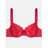 Атласный бюстгальтер с кружевом Esotiq ISABELLE 41022 красный, Цвет: красный, Размеры: 90E, изображение 7