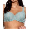 Кружевной бюстгальтер балконет Nipplex GAJA U, Цвет: бирюза, Размеры: 80C