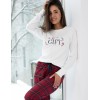 Хлопковая пижама с брюками Sensis MARIBEL, Цвет: белый, Размеры: M