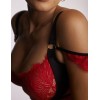 Мягкий кружевной бюстгальтер Kinga SANDRA 1124-SC, Цвет: красный+черный, Размеры: 85D, изображение 3