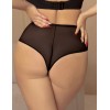Трусы стринги высокие Kris Line PANTHER stringi high waist, Цвет: черный+бежевый, Размеры: M, изображение 2