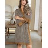 Запашной халат с узором Mia-Amore DONNA 5133, Цвет: коричневый, Размеры: 2XL/3XL, изображение 4