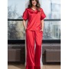 Атласная пижама с широкими брюками Mia-Amore MARY 7436 красный, Цвет: красный, Размеры: L, изображение 3