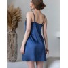 Сорочка короткая атласная Mia-Mella VISANTIA 9330, Цвет: темно-синий, Размеры: S, изображение 2