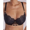 Кружевной бюстгальтер Kinga MOONSTONE 1116-SC темно-синий с черным, Цвет: темно-синий+черный, Размеры: 65H