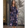 Длинный домашний халат Mia-Amore NIGHT GARDEN 5199, Цвет: темно-синий, Размеры: 2XL/3XL