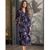 Длинный домашний халат Mia-Amore NIGHT GARDEN 5199, Цвет: темно-синий, Размеры: 2XL/3XL, изображение 3
