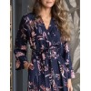 Длинный домашний халат Mia-Amore NIGHT GARDEN 5199, Цвет: темно-синий, Размеры: 2XL/3XL, изображение 5