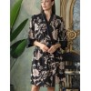 Халат из тканой вискозы Mia-Amore RENE 5113, Цвет: цветы на черном, Размеры: L/XL