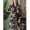 Халат из тканой вискозы Mia-Amore RENE 5113, Цвет: цветы на черном, Размеры: L/XL, изображение 3