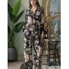 Пижама из тканой вискозы Mia-Amore RENE 5116, Цвет: цветы на черном, Размеры: 3XL